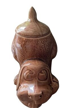 Vintage McCoy Dog Cookie Treat Jar 0272 Hound Puppy USA